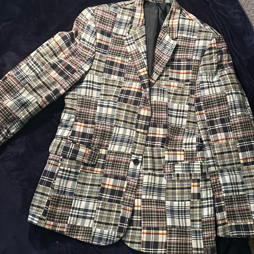R body plaid men blazer
